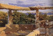 Joaquin Sorolla Harvey Asia waterwheel painting